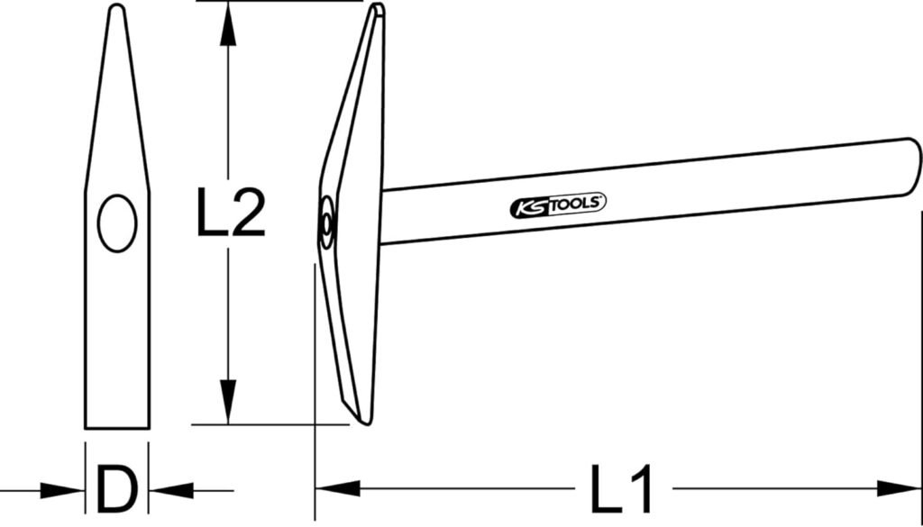 Welding chipping hammer, 300g